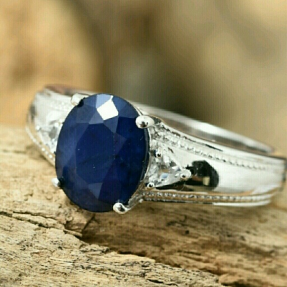 💃SAPPHIRE & TOPAZ RING - Picture 8 of 8